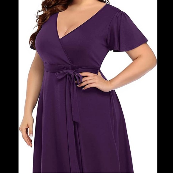 Nemidor Wrap Swing Dress size 14 - Picture 10 of 10